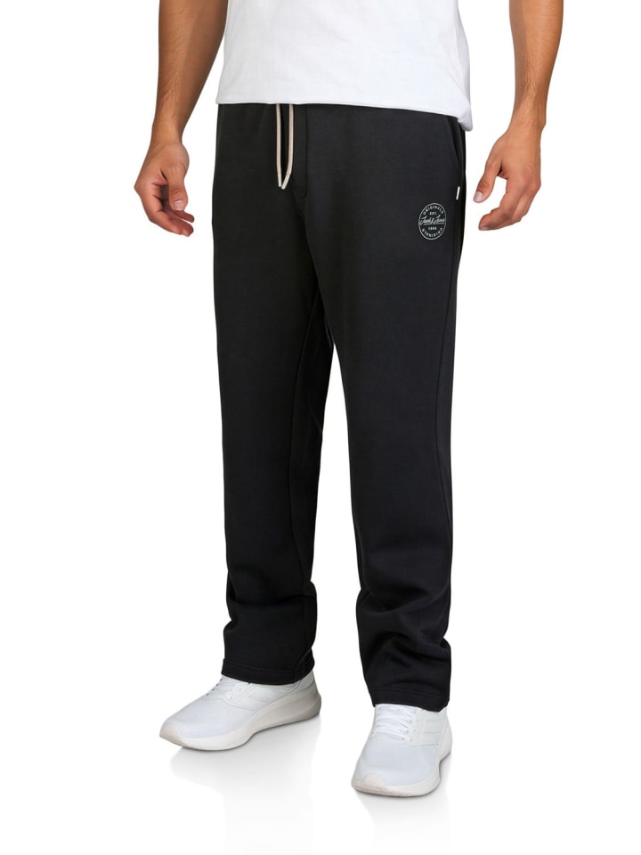 Jogginghose JPSTKANE LANDON UNCUFFED SWT PANTS comfort/relaxed in Schwarz