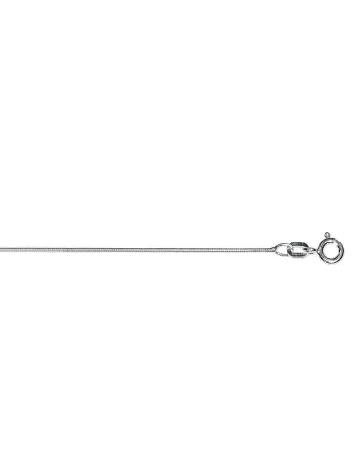 Halskette Schlangenkette aus 333 Weißgold Ø 0,90 mm in silber