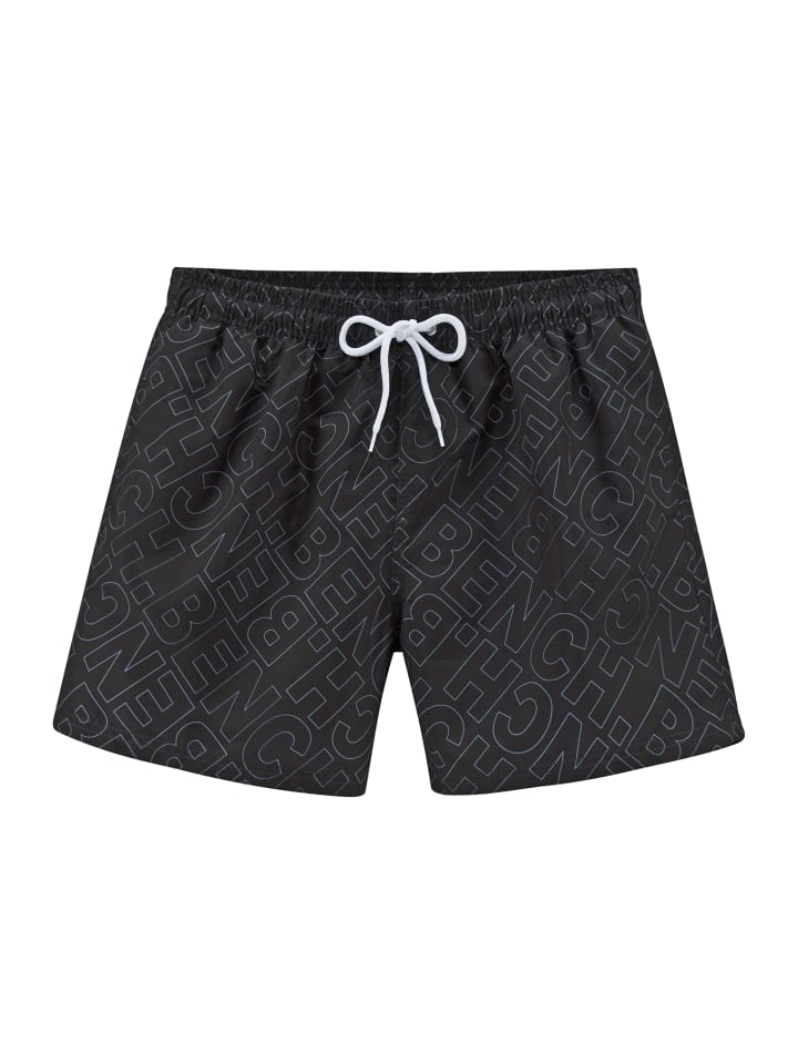 Badehose in schwarz-bedruckt