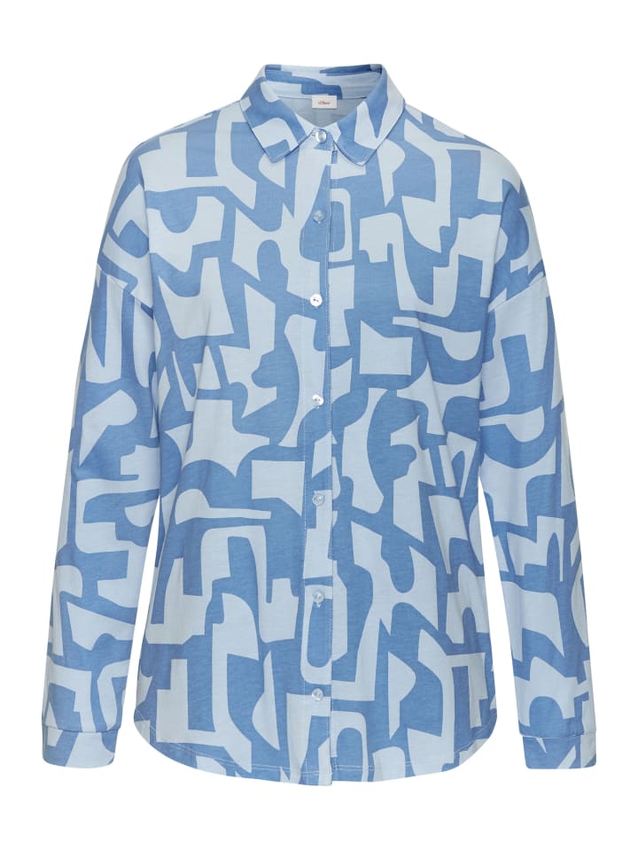Shorty in hellblau-blau gemustert