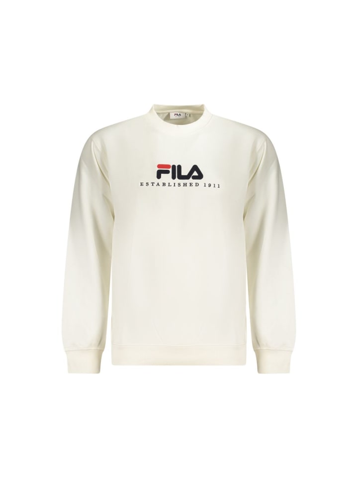 Weiß Baumwolle Herren Sweatshirt
