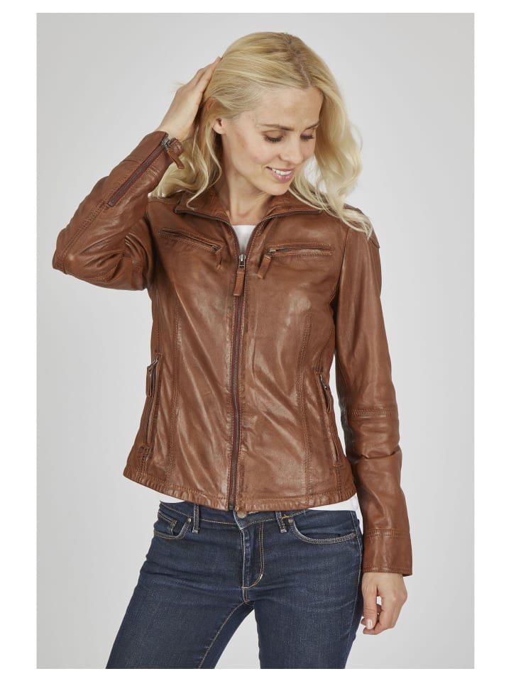 Lederjacke SEANA in tabak