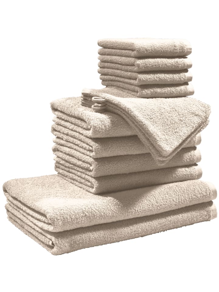 Frottier, Leichtfrottier Frottier-Set 14-teilig Oceanside in beige