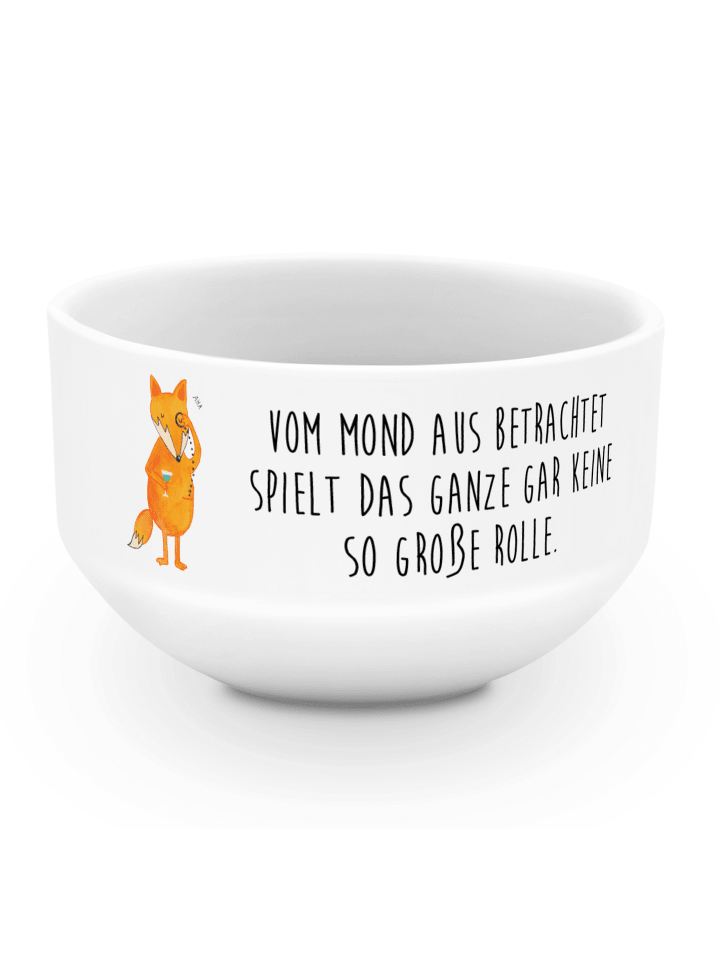 Salatschälchen Fuchs Lord mit Spruch in Weiß