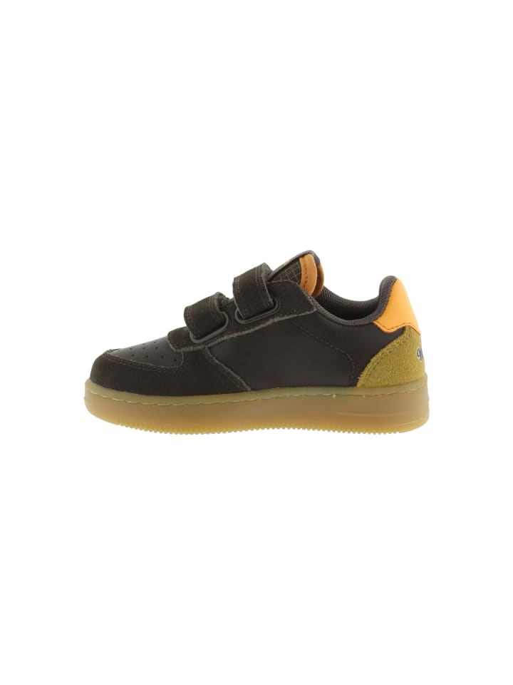 Time – Niedrige Kindersneaker aus Leder Grün