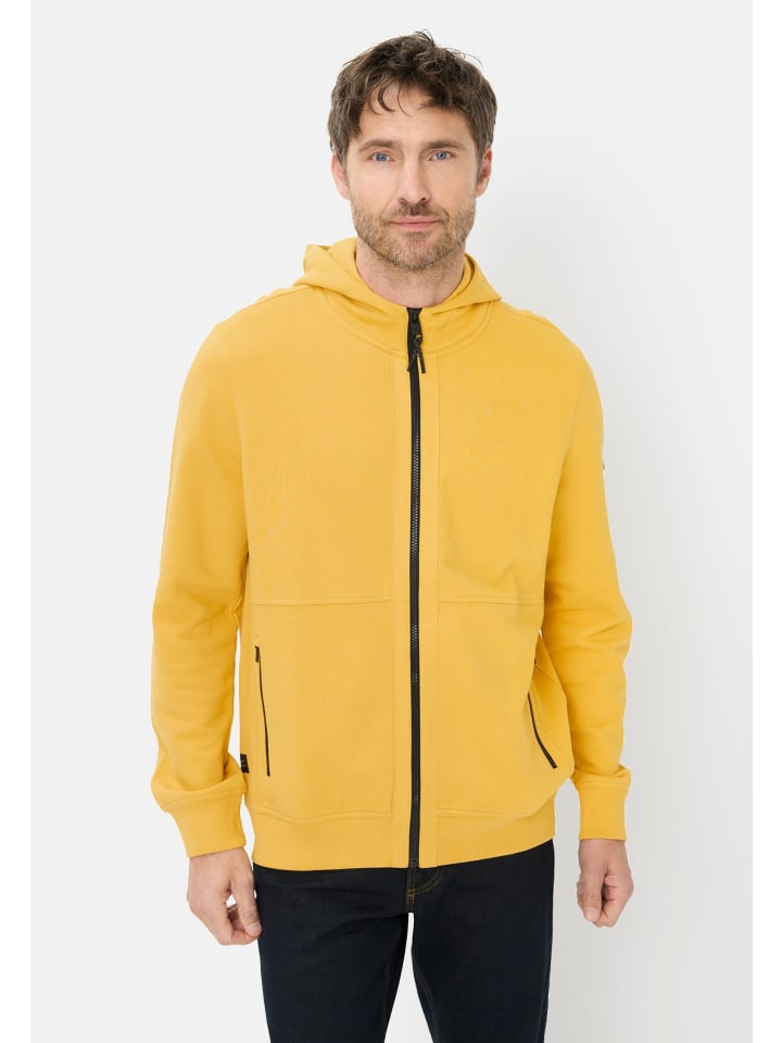 Sweatjacke mit Taschen in Sonnengelb