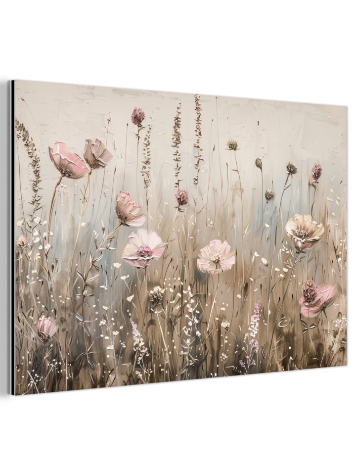 Metallbild Blumenfeld