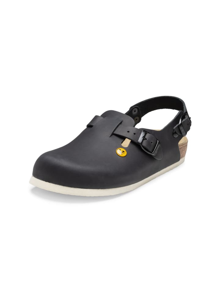 Echt Leder Clogs in schwarz WS