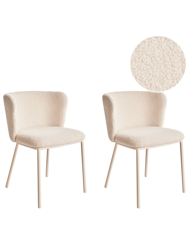 2er-Set Esszimmerstuhl MINA II in Beige