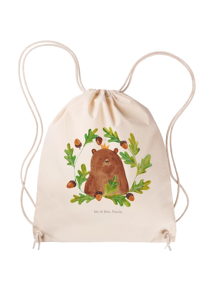 Beutel Bär König ohne Spruch in Creme