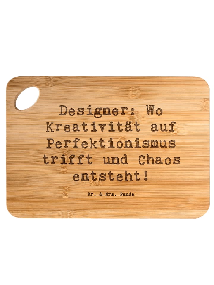 Holzbrett Spruch Designer Magie mit Spruch in Braun