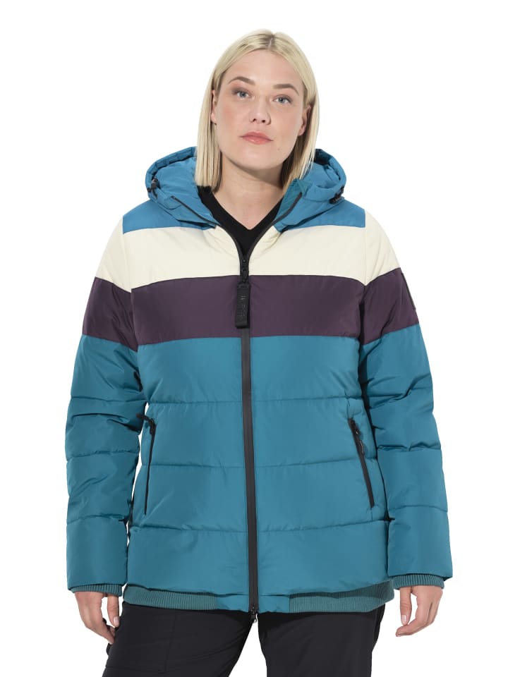 Steppjacke in dunkelpetrol