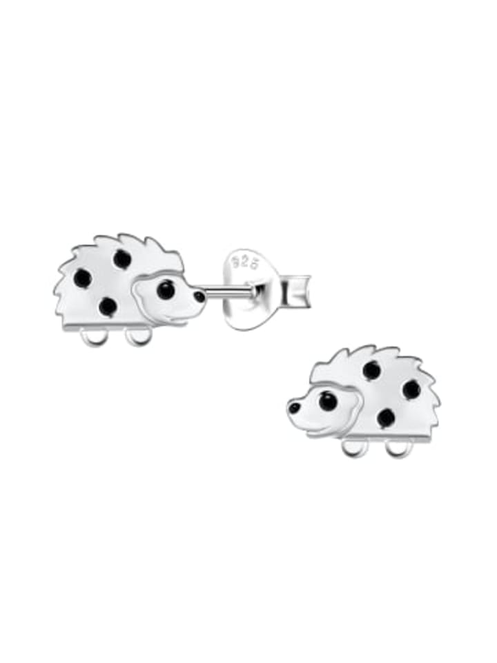 Ohrringe, Ohrstecker IGEL in 925 Sterling Silber, 2-tlg.