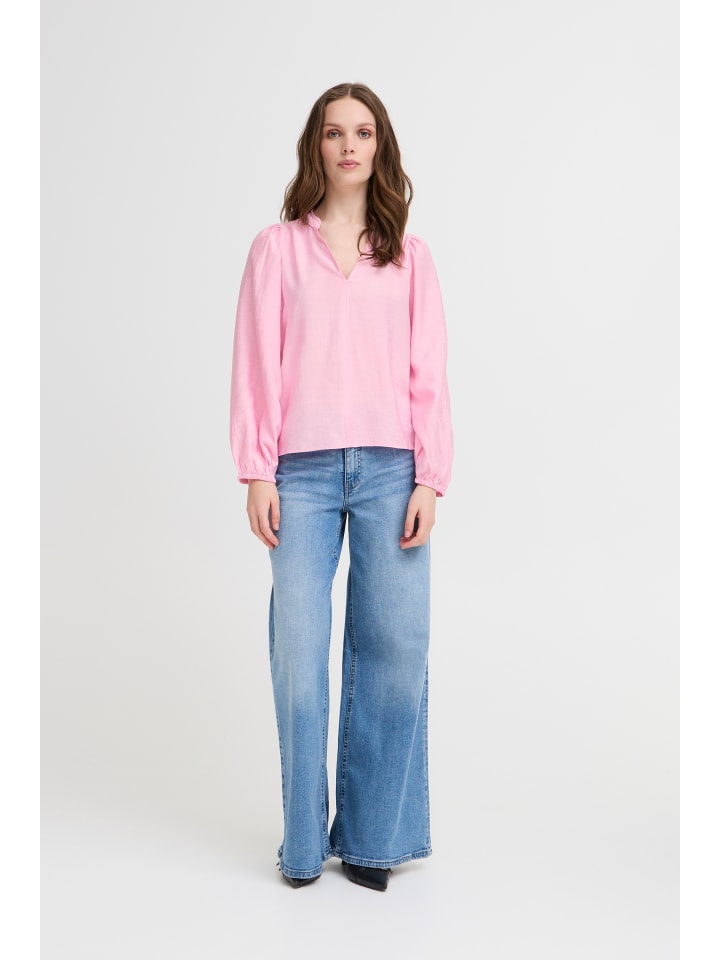 Langarm-Bluse IXWILMA Regular fit in Cameo Pink
