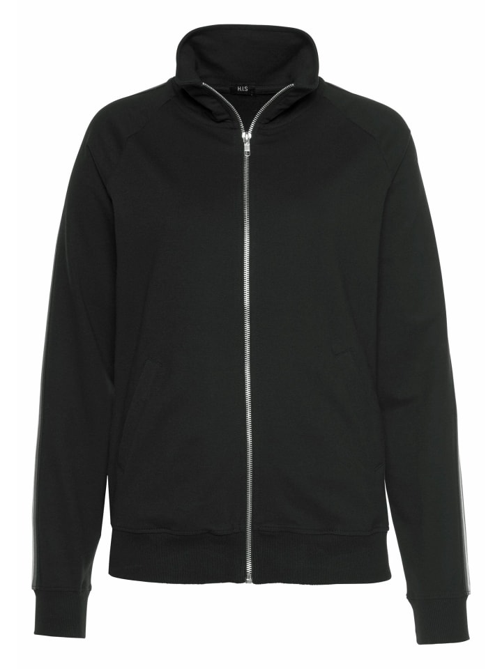 Sweatjacke in schwarz