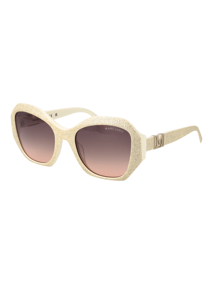Damen Sonnenbrillen Schmetterling Creme