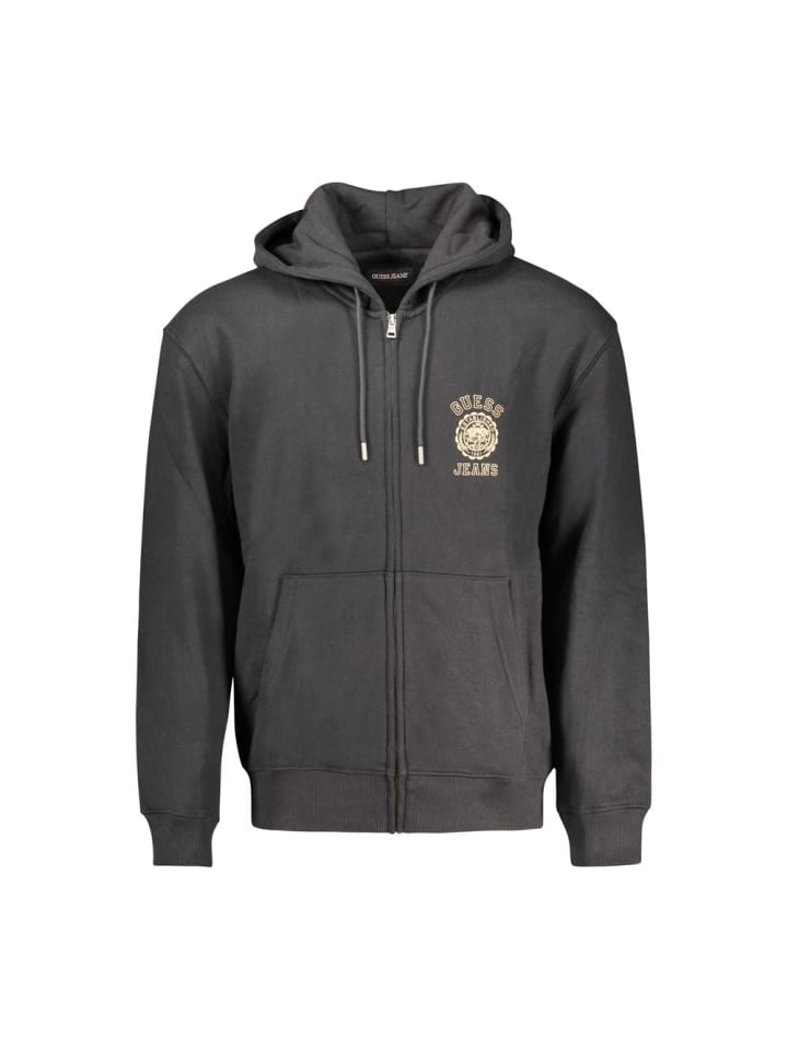 Schwarz Baumwolle Herren Sweatshirt