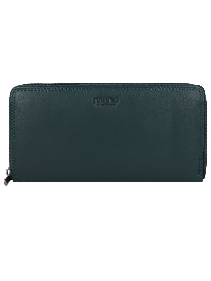 Donna Giulia Geldbörse Leder 20 cm petrol