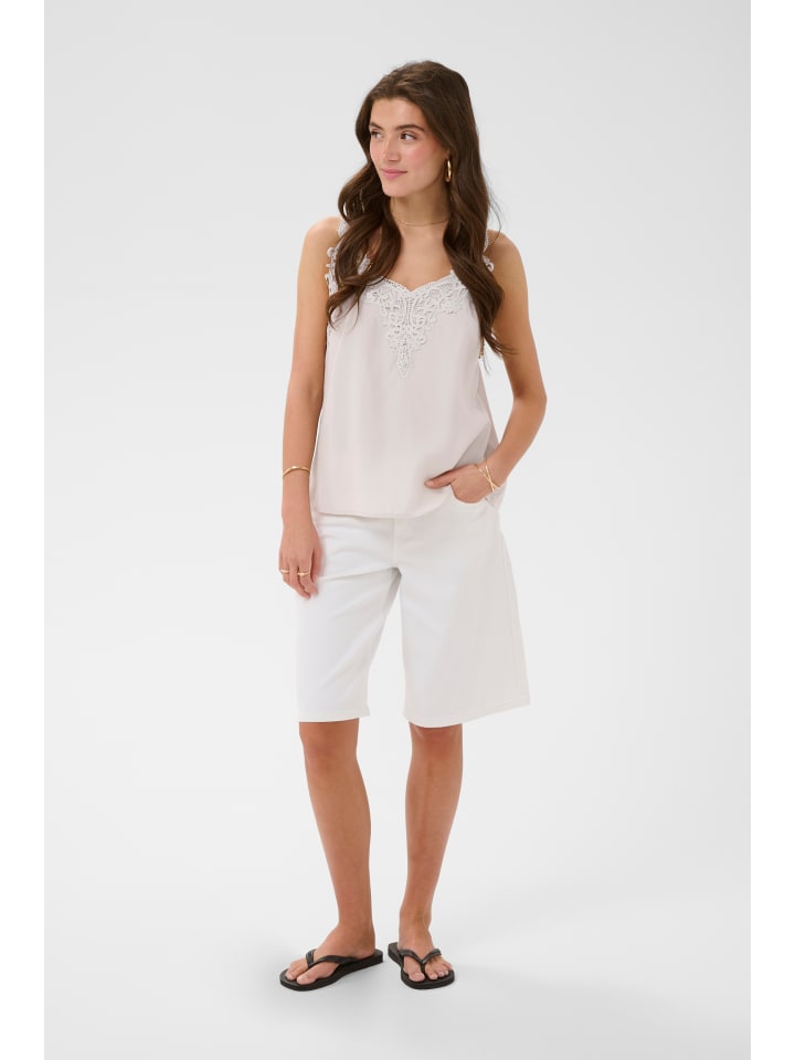 Jersey-Top ärmellos CRANNA A-shape in Perfectly Pale