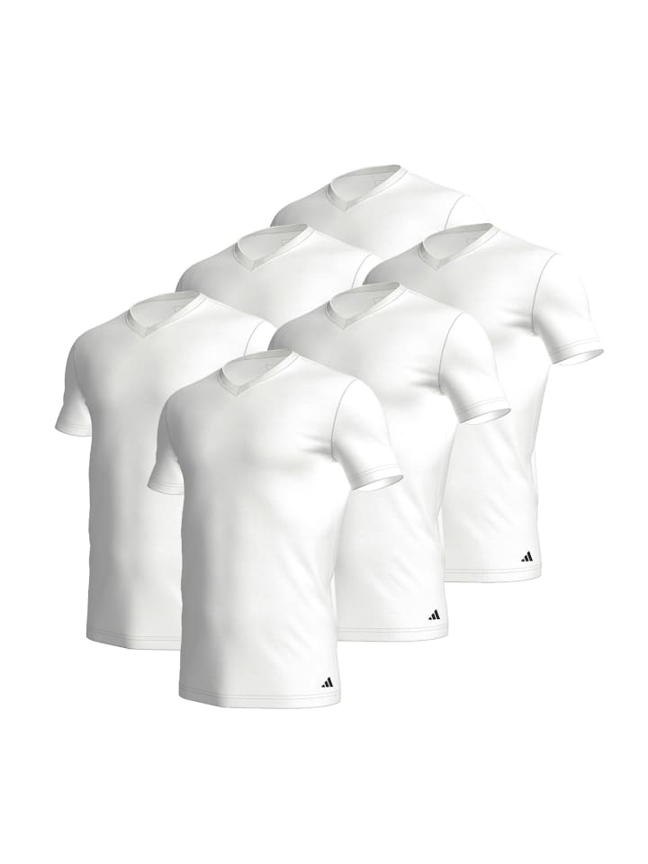 T-Shirt T-Shirt Basic V-Neck 6P in White