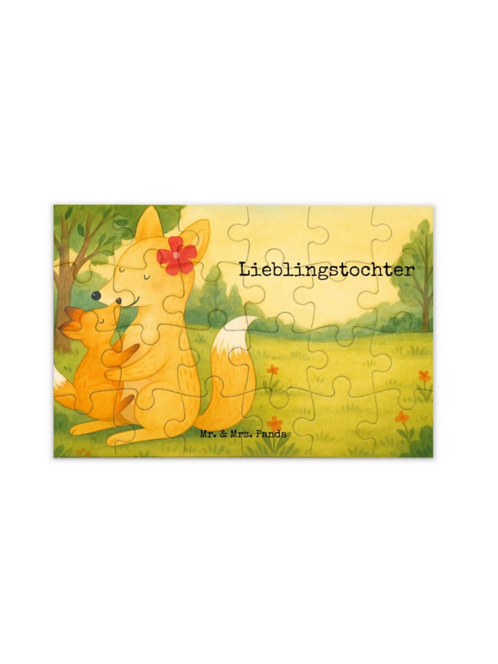 Puzzle Fuchs Mama Design mit Spruch in Weiß
