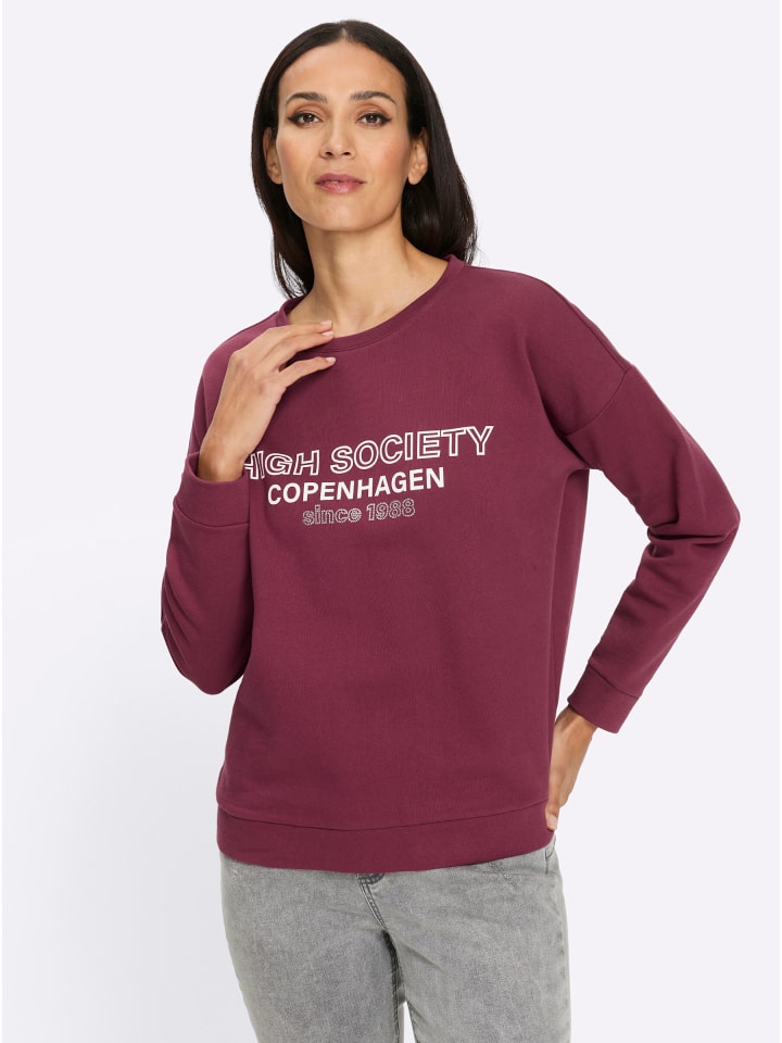 Sweatshirt in bordeaux