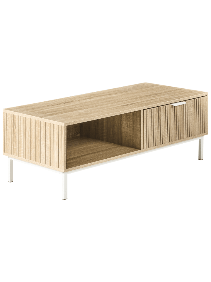 Couchtisch ROYALLA in Braun/Weiß - (W) 110 x (H) 40 x (L) 50 cm
