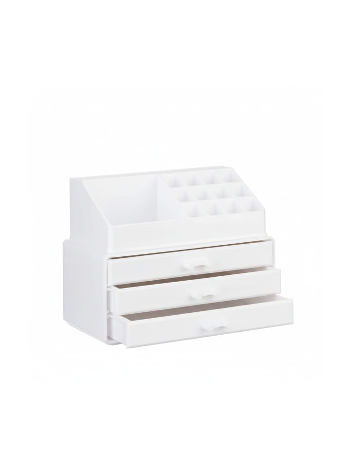 2x Make-Up-Organizer in Weiß