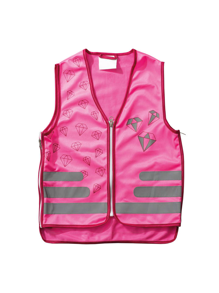 ReflActions Warnweste für Kinder Diamant in Pink