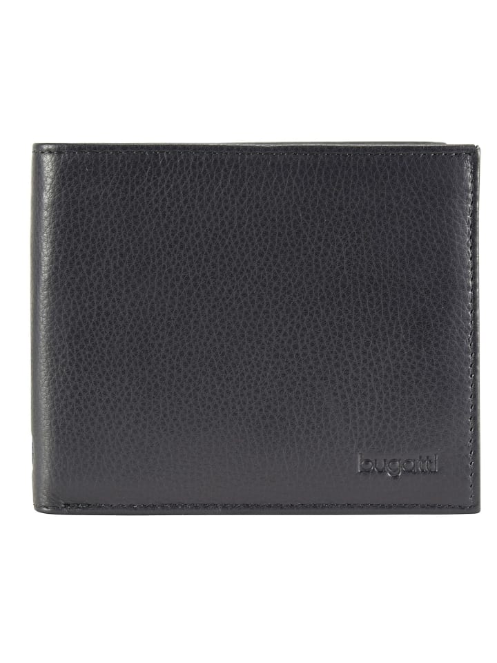 Sempre Geldbörse Leder 12 cm schwarz