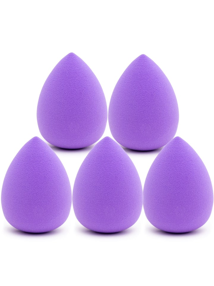 5er Set Make Up Schwamm Kosmetik Schmink Schwämmchen Sponge in Dunkel Lila