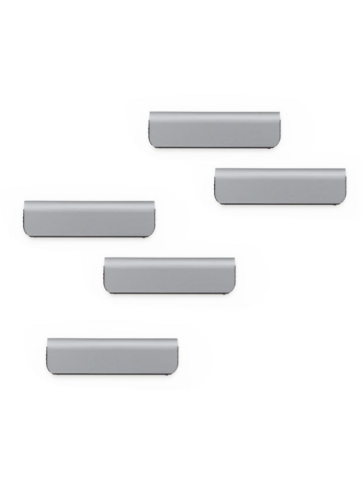 Zettelhalter Durafix Clip selbstklebend 60x17mm silber Packung mit 5 ...