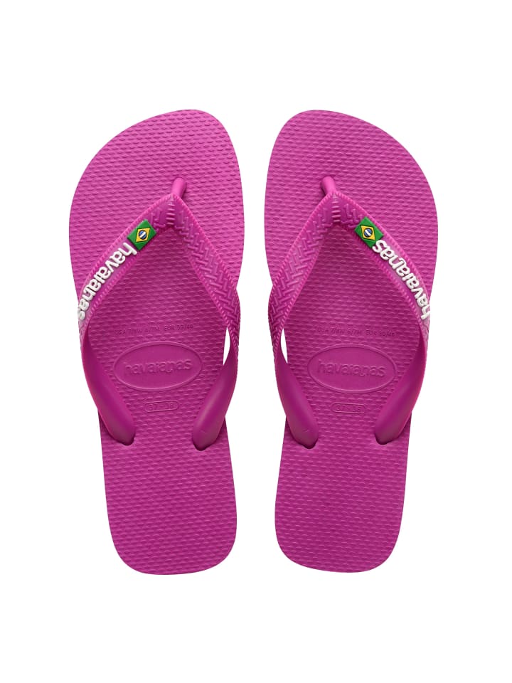 Kinder-Flip-Flops zum Hineinschlüpfen mit „Brasil“-Logo Rose