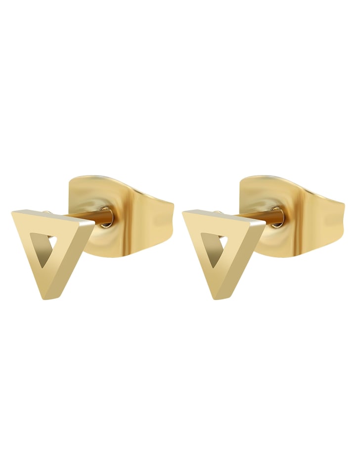 Damen Ohrringe – Ohrstecker aus Edelstahl in gold