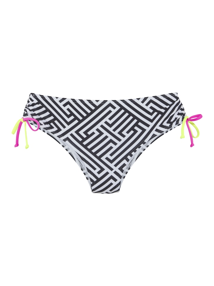 Bikini-Hose in schwarz-weiß