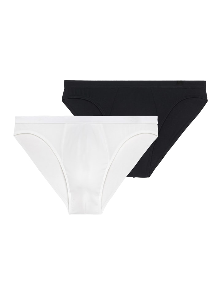Slip / Unterhose Supreme Cotton in Schwarz / weiß