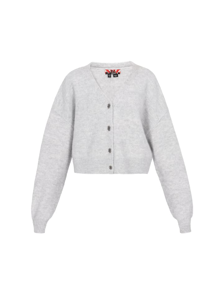 Women Cardigan in light grey melange