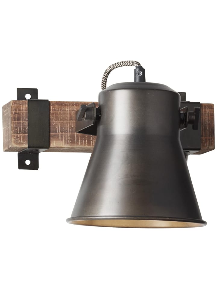Wandspot Decca 25x24x17 cm in schwarz stahl