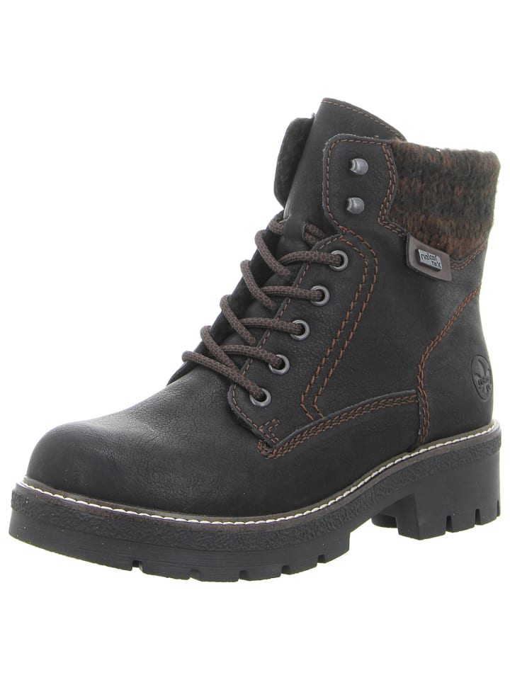Schnürstiefel in schwarz