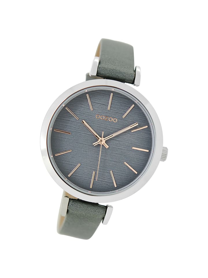 Analog-Armbanduhr Oozoo Timepieces grau groß (ca. 40mm)