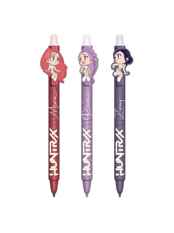 K-pop Demon Hunters Chibi Set mit 3 radierbaren Stiften