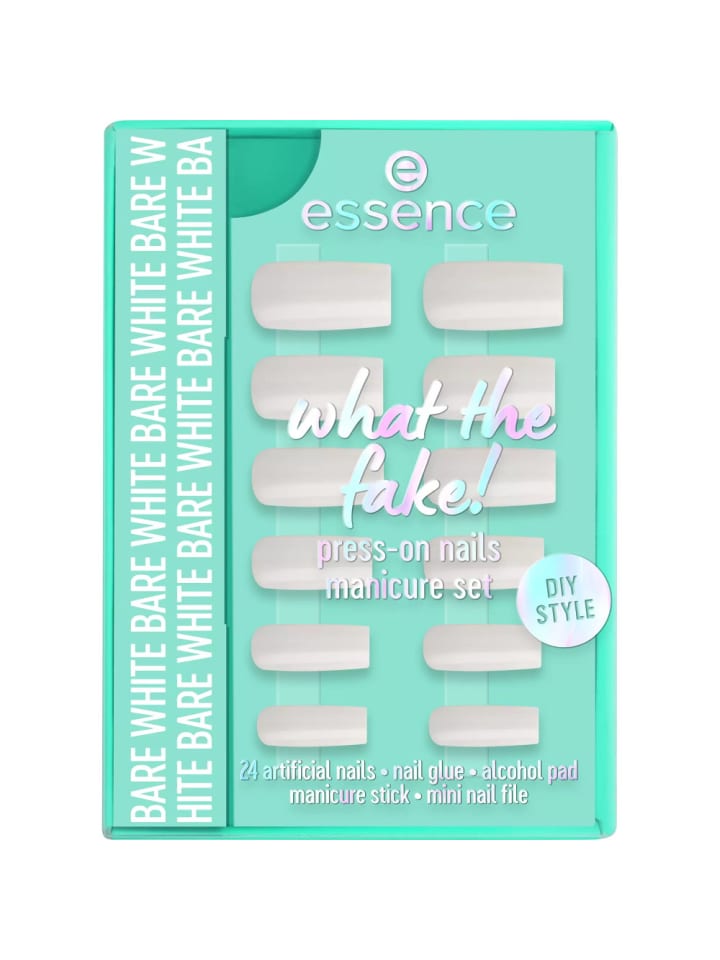 What the Fake! Press-On Nägel Maniküre-Set - 04 BARE WHITE