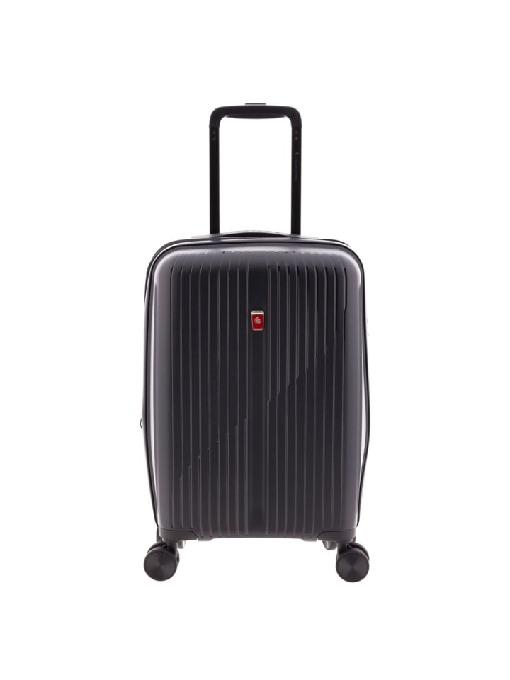 5000 4 Rollen Kabinentrolley 55 cm mit Dehnfalte black