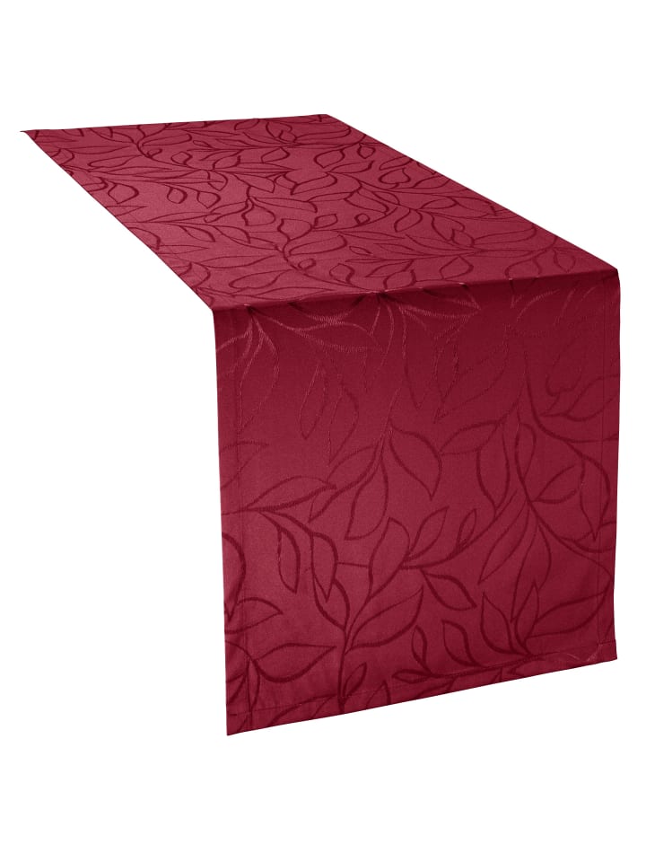 Jacquard, Baumwollmischung Outdoor-Tischläufer Terrassa in burgund
