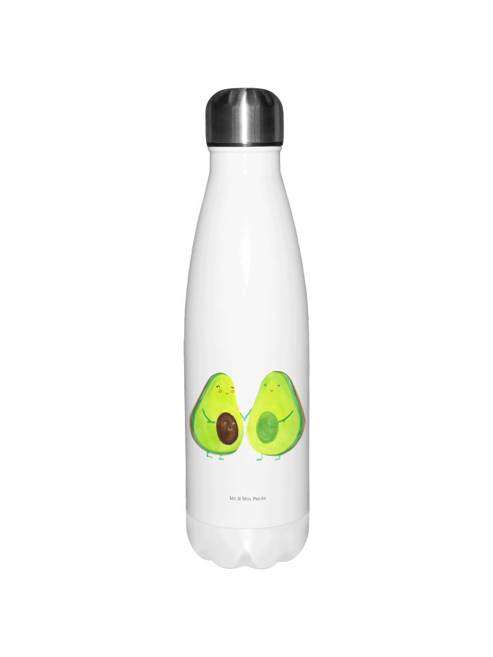 Trinkflasche Avocado Pärchen ohne Spruch in Weiß