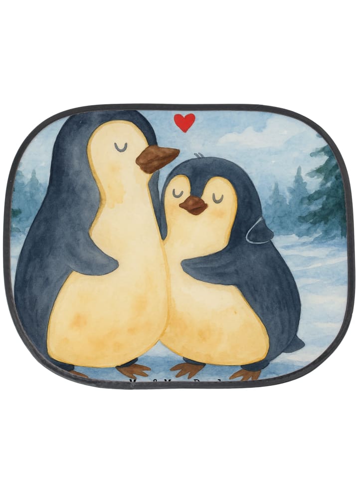 Auto Hitzeschutz Pinguin umarmen Design ohne Sp... in Weiß