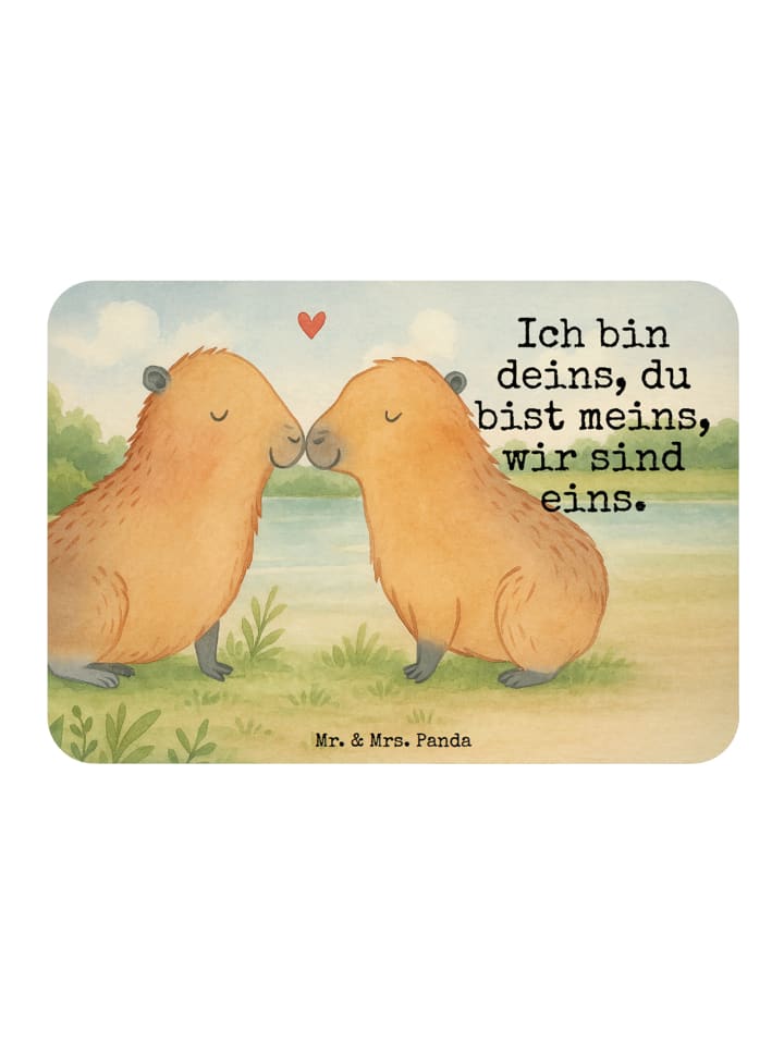 Magnet Capybara Liebe Design mit Spruch in Weiß