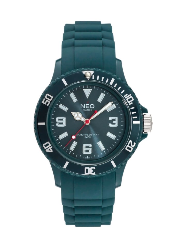 NEO Watch Armbanduhr aus Kunststoff in Petrol