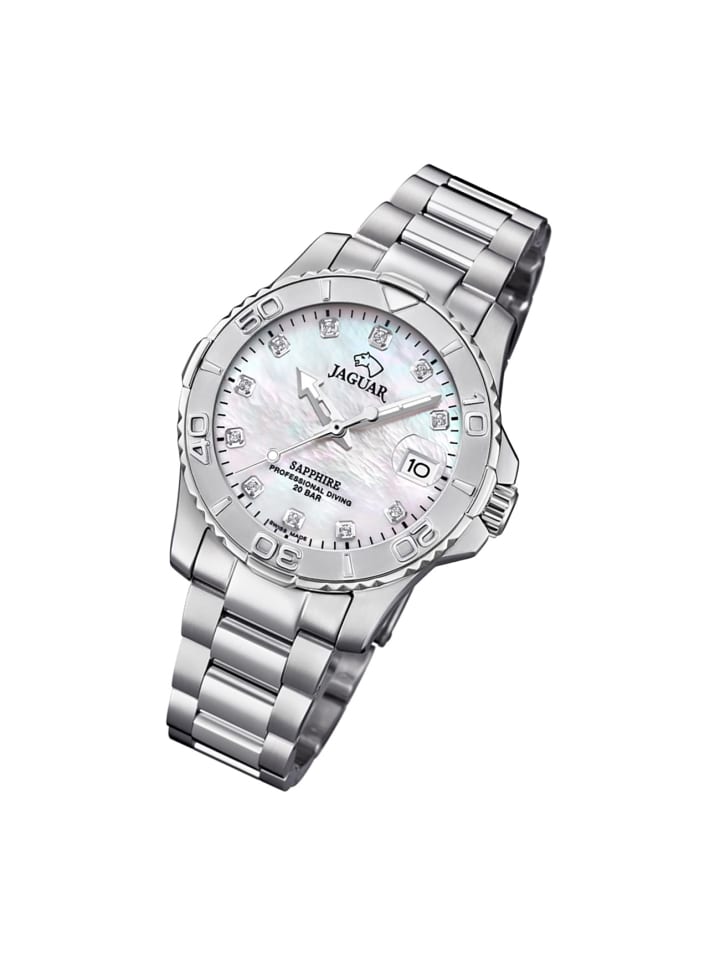 Analog-Armbanduhr Jaguar Cosmopolitan silber mittel (ca. 34mm)