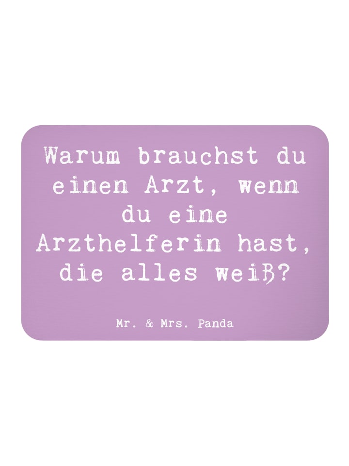 Magnet Spruch Kluge Arzthelferin mit Spruch in Lavendeltraum